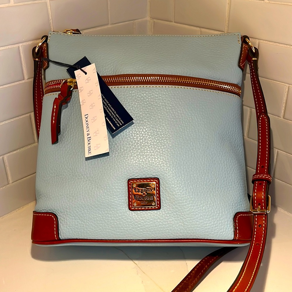 NWT Dooney &Bourke pale blue crossover.
